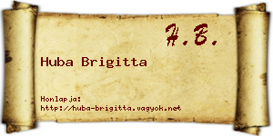 Huba Brigitta névjegykártya